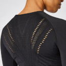 Shape Seamless Long-Sleeve Top – Schwarz - XS