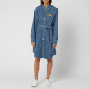 KENZO Women's Jumping Tiger Shirting Denim Dress - Ink