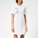 KENZO Women's Tiger T-Shirt Dress with Ruffle - White