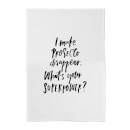 PlanetA444 I Make Prosecco Disappear, What's Your Super Power? Cotton Tea Towel