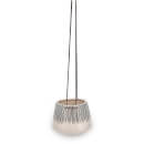 Nkuku Matamba Ceramic Hanging Planter - Black Lines