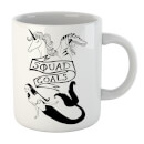 Rock On Ruby Mermaid, Unicorn and Dinosaur Squad Goals Mug