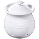 Staub Ceramic Round Garlic Keeper - White