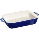 Staub Ceramic Rectangular Gratin Dish - 20cm x 16cm Dark Blue