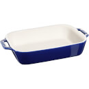 Staub Ceramic Rectangular Gratin Dish - 27cm x 20cm Dark Blue