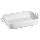 Staub Ceramic Rectangular Gratin Dish - 27cm x 20cm White