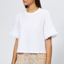 See By Chloé Women's Sleeve Detail T-Shirt - White Powder