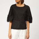 See By Chloé Women's Voile Dotted Blouse - Black
