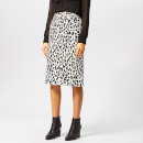 See By Chloé Women's Denim Midi Skirt - White - Black 1
