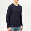 Polo Ralph Lauren Men's Crochet Knit Jumper - Hunter Navy