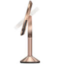 simplehuman Rechargeable Trio Sensor Mirror with Touch Control Brightness - Rose Gold 20cm
