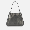 Coach Women's Metallic Leather Turnlock Edie Shoulder Bag - Metallic Graphite