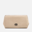 Coach Women's Alexa Metallic Leather Evening Clutch Bag - Platinum