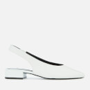 Dune Women's Celene Leather Sling Back Block Heels - White