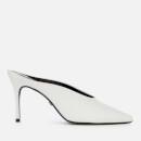 Dune Women's Daelyn Leather Heeled Mules - White