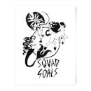 Mermaid, Unicorn and Dinosaur Squad Goals Art Print