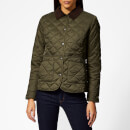 Barbour Women's Deveron Quilted Coat - Olive/Pale Pink