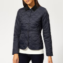 Barbour Women's Deveron Quilted Coat - Navy/Pale Blue