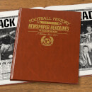 Hibernian Football Newspaper Book - Brown Leatherette