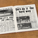 Rangers Europe Newspaper Book - Brown Leatherette