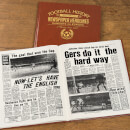 Rangers Europe Newspaper Book - Brown Leatherette