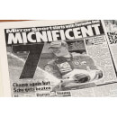 Formula One Newspaper Book - Brown Leatherette