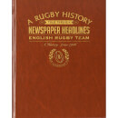 History of English Rugby Newspaper Book - Brown Leatherette