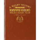 History of Welsh Rugby Newspaper Book - Brown Leatherette