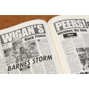 Challenge Cup Rugby Newspaper Book - Brown Leatherette