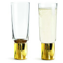 Sagaform Club Champagne Glasses - Gold (Set of 2)