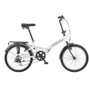 Viking Metropolis 6sp Folding Bike - White 20" Wheel