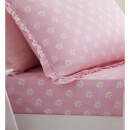 Catherine Lansfield Daisy Dreamer Cotton Rich Fitted Sheet - Pink