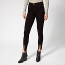Frame Women's Le High Skinny Front Split Jeans - Film Noir