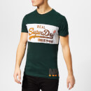 Superdry Men's Vintage Logo 1st Panel T-Shirt - Highland Green/Ice Marl