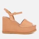 See By Chloé Women's Carrie Leather Wedge Sandals - Sierra