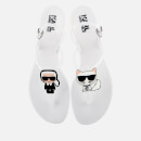 Karl Lagerfeld Women's Jelly Karl Ikonic Sling Sandals - White