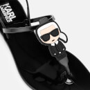 Karl Lagerfeld Women's Jelly Karl Ikonic Sandals - Black