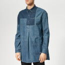 JW Anderson Men's Patchwork Denim Shirt - Mid Blue