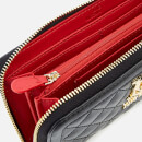 Love Moschino Women's Large Zip Around Quilted Wallet - Black