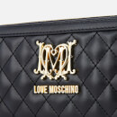 Love Moschino Women's Large Zip Around Quilted Wallet - Black