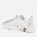 Ted Baker Women's Mispir Leather Low Top Trainers - Silver Narnia