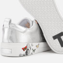 Ted Baker Women's Mispir Leather Low Top Trainers - Silver Narnia