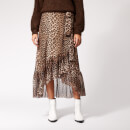 Ganni Women's Tilden Mesh Maxi Skirt - Leopard