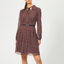 MICHAEL MICHAEL KORS Women's Vine Print Dress with Belt - True Navy/Bright Terra C