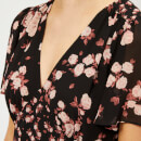 MICHAEL MICHAEL KORS Women's Rose Print Mix Dress - Black/Dusty Rose