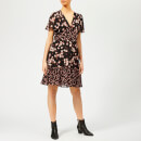 MICHAEL MICHAEL KORS Women's Rose Print Mix Dress - Black/Dusty Rose