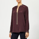 MICHAEL MICHAEL KORS Women's Scallop Chain Top - Cordovan
