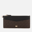 MICHAEL MICHAEL KORS Women's Money Pieces Slim Chain Card Case - Brown/Black