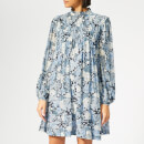 Ganni Women's Elm Georgette Mini Dress - Heather