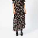 Ganni Women's Elm Georgette Skirt - Black